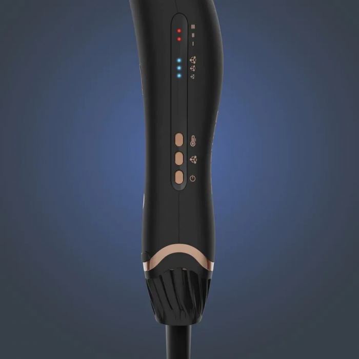 Фен Rowenta Ultimate Experience Air Motion, 1300Вт, 3 режими, насадка-гребінець, кейс для зберігання, іоніз-я, хол. обдув, чорний