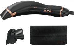 Фен Rowenta Ultimate Experience Air Motion, 1300Вт, 3 режими, насадка-гребінець, кейс для зберігання, іоніз-я, хол. обдув, чорний