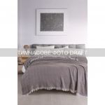 Плед Ardesto Summer 140х190см, 100% бавовна, коричневий