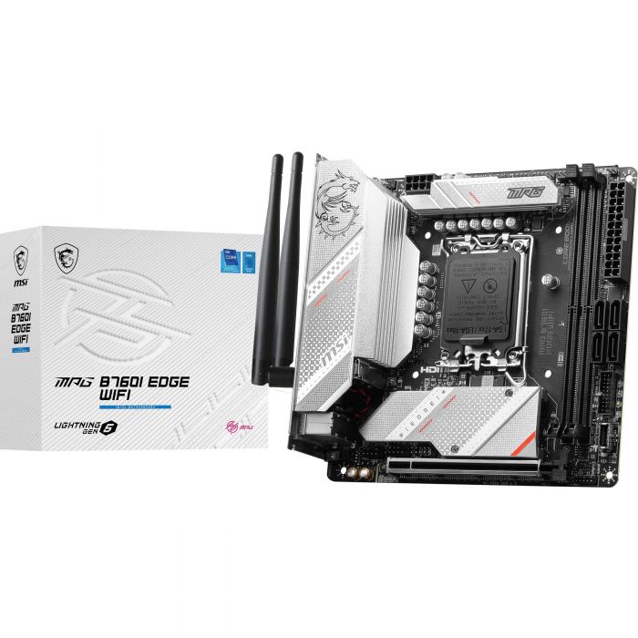 Материнcька плата MSI MPG B760I EDGE WIFI s1700 B760 2xDDR5 M.2 HDMI DP WiFi BT mITX