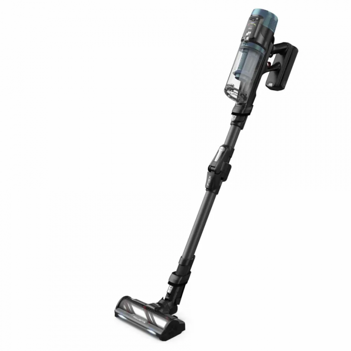 Пилосос Rowenta безпровідний X-Force Flex 14.80 Animal Aqua, 240Вт, вологе прибирання, конт пил -0.65л, автон. робота до 90хв, HEF system 99,9%, чорно-синій