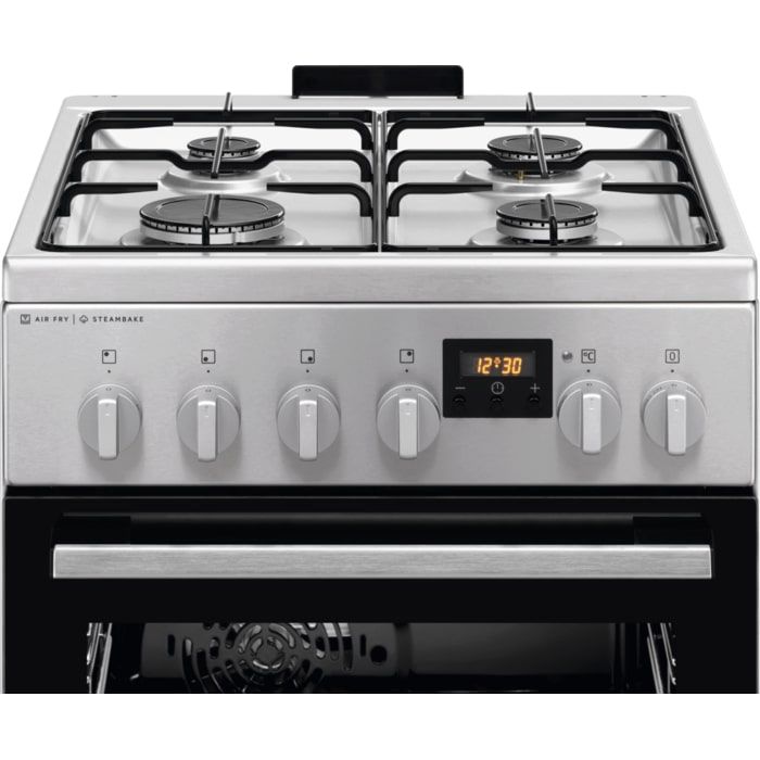 Плита Electrolux комбінована, 58л, 50x60см, дисплей, конвекція, пара, нерж