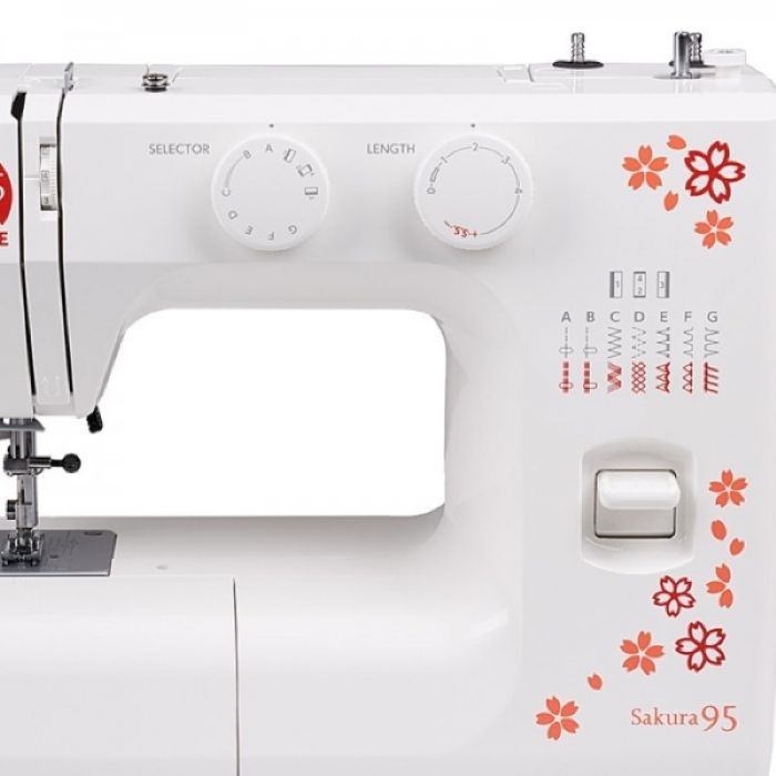 Швейна машина JANOME SAKURA95, електромех., 60Вт, 15 шв.оп., петля напівавтомат, білий