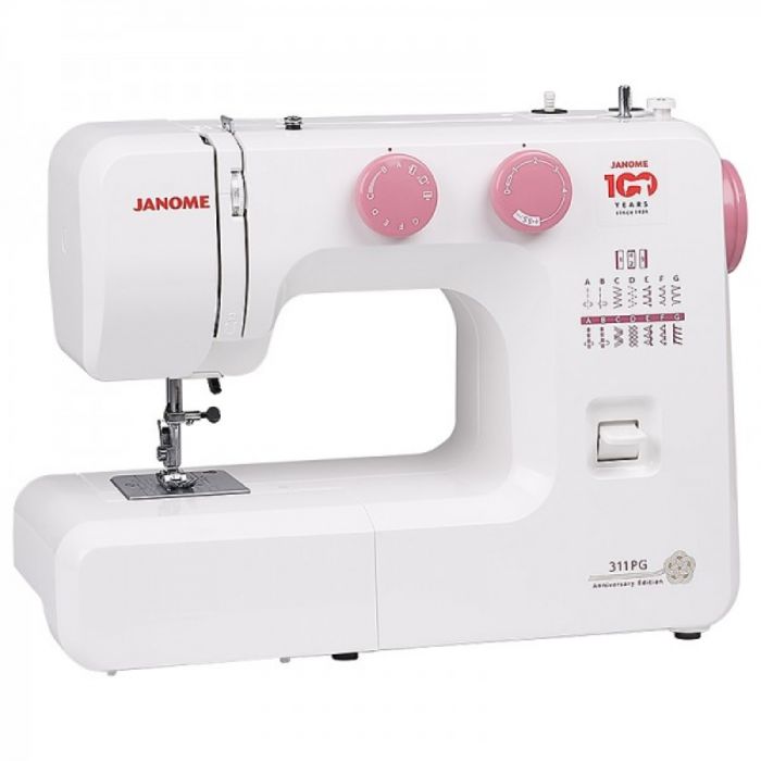 Швейна машина JANOME 311PG, електромех., 60Вт, 15 шв.оп., петля напівавтомат, білий