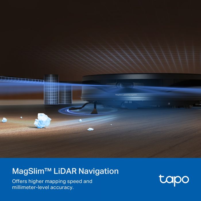 Робот-пилосмок TP-LINK TAPO RV 20 MAX LIDAR з підтримкою вологого прибирання + док-станція