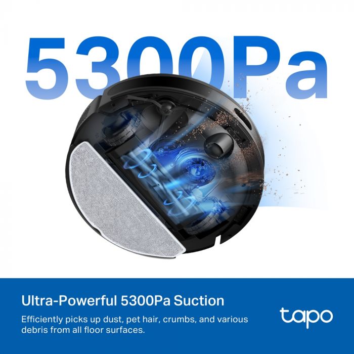 Робот-пилосмок TP-LINK TAPO RV 20 MAX LIDAR з підтримкою вологого прибирання