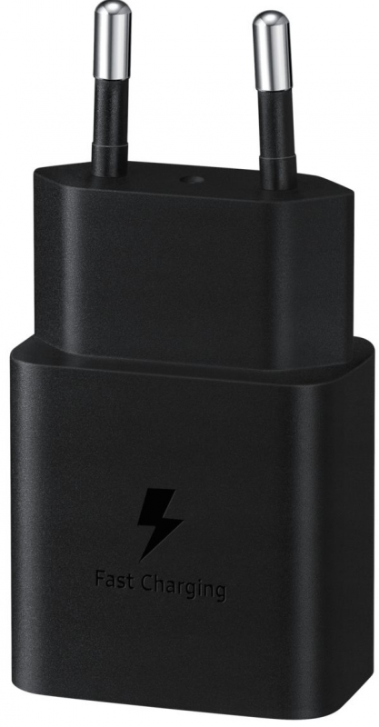 Зарядний пристрій мережевий Samsung 15Вт USB-С, кабель USB-C > USB-C, 1м, чорний