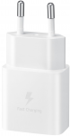 Зарядний пристрій мережевий Samsung 15Вт USB-С, кабель USB-C > USB-C, 1м, білий