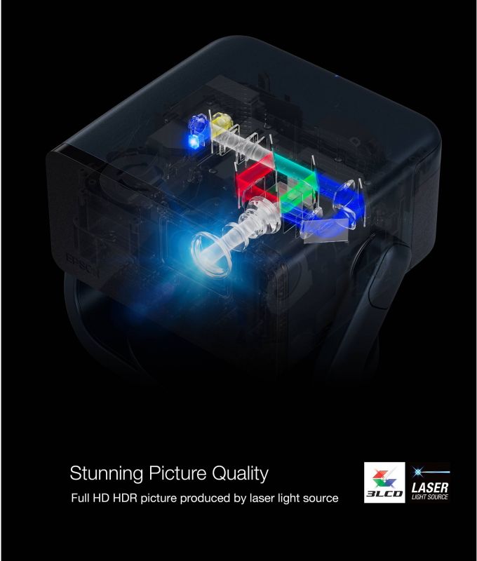 Проєктор Epson EF-21R FHD, 1000 lm, LASER, 1, Google TV, Quartz Rose