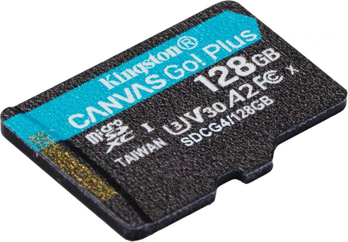 Карта пам'яті Kingston microSD  128GB C10 UHS-I U3 A2 V30 R200MB/s