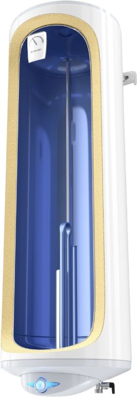 Водонагрівач електр. TESY Anticalc Slim круглий слім GCV 803824D B14 TBRC, 80л, 2,4кВт, сухий тен, мех. кер-ння, C білий