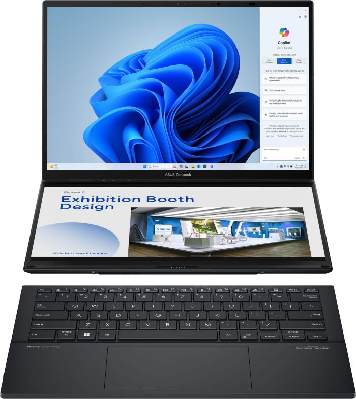 Ноутбук ASUS Zenbook DUO UX8406CA-QL214X 14" FHD OLED, Intel Ultra 7 255H, 32GB, F2TB, UMA, Win11P, Сірий