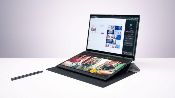Ноутбук ASUS Zenbook DUO UX8406CA-QL214X 14" FHD OLED, Intel Ultra 7 255H, 32GB, F2TB, UMA, Win11P, Сірий