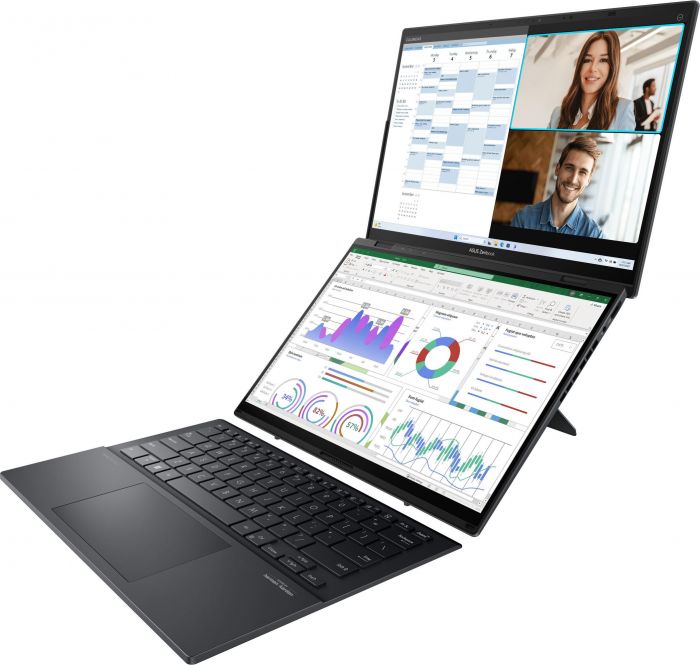 Ноутбук ASUS Zenbook DUO UX8406CA-QL049W 14" FHD OLED, Intel Ultra 7 255H, 32GB, F1TB, UMA, Win11, Сірий