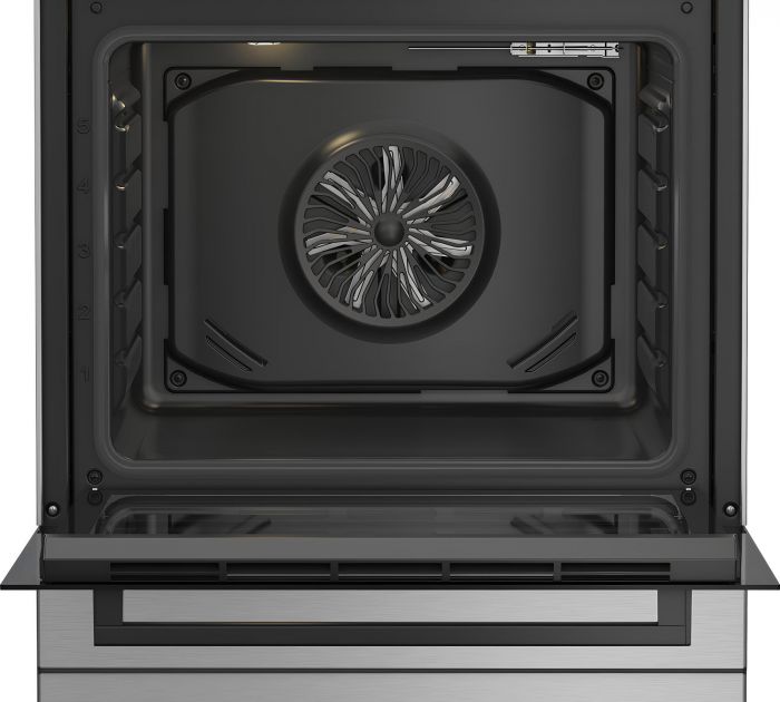 Плита Beko комбінована, 66л, 60x60см, конвекція, сріблястий