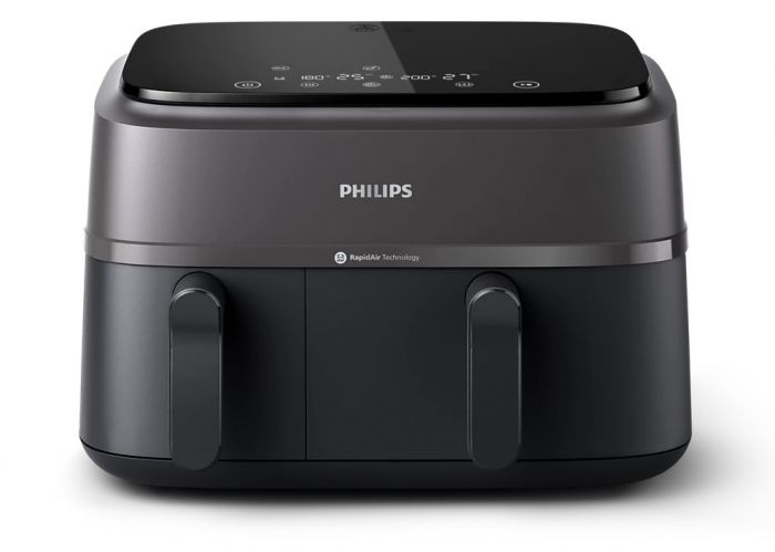 Мультипіч Philips Ovi Dual Series 3000 2750Вт, чаша-6+3л, сенсорне управл., 2 контейнера,8 авто. програм, пластик, чорний