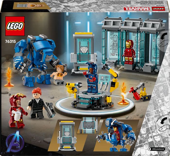 Конструктор LEGO Super Heroes Лабораторія Залізної Людини: зал обладунків