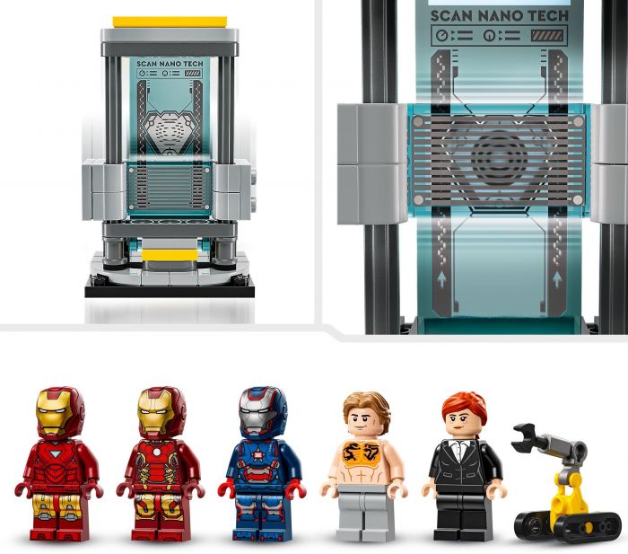 Конструктор LEGO Super Heroes Лабораторія Залізної Людини: зал обладунків