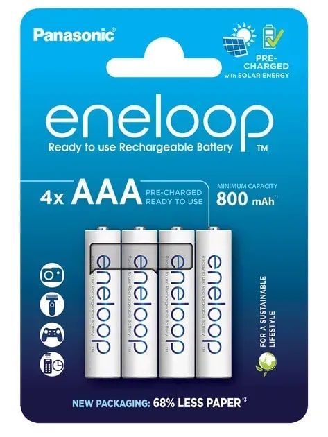 Акумулятор Panasonic Eneloop NI-MH  AAA 800 мАг, 4 шт.