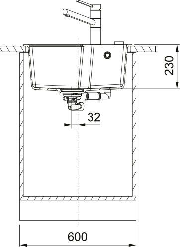 Мийка кухонна Franke Urban фраграніт, прямокут., без крила, 560х500х230мм, чаша - 1, врізна, чорний