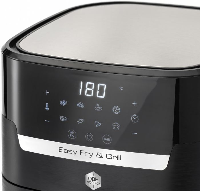 Мультипіч OBH Nordica EasyFry&Grill Precision, 1550Вт, чаша-4.2л, сенс. керув., від 40°C до 200°C, пластик, чорний