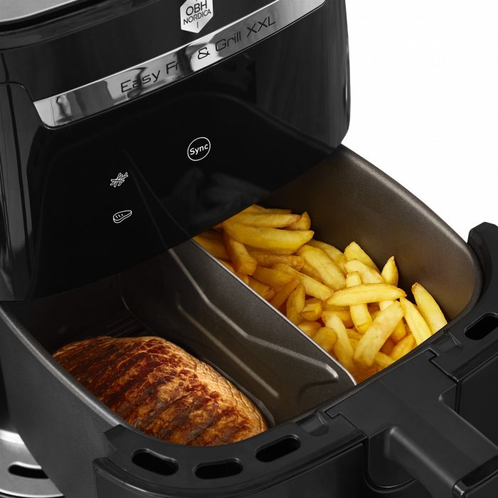 Мультипіч OBH Nordica EasyFry&Grill XXL, 1830Вт, чаша-6.5л, сенсорне керув., від 40°C до 200°C, пластик, чорний