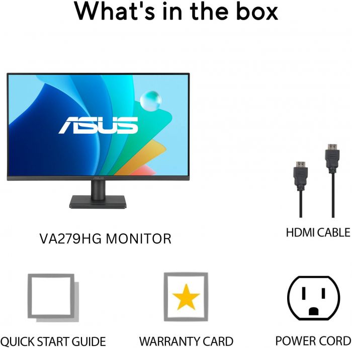 Монітор Asus 27" VA279HG D-Sub, HDMI, Audio, IPS, 120Hz, 1ms, sRGB 99%, AdaptiveSync