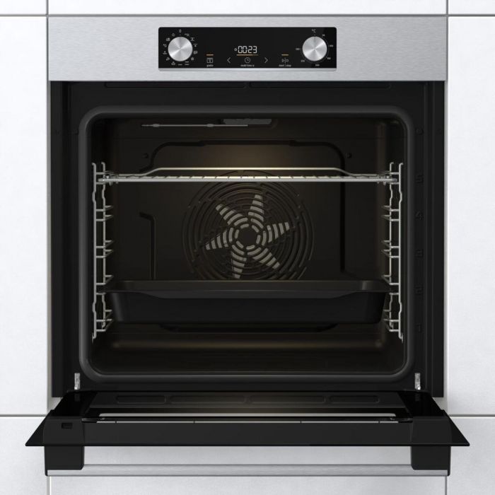 Комплект Gorenje (духовка + поверхня склокераміка BO6737E02X -нерж + ECT41SC- чорна), 738881