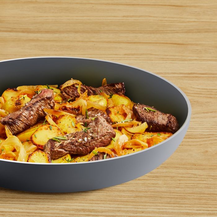 Сковорода Tefal Halo, 28см, алюміній, бакеліт, сірий