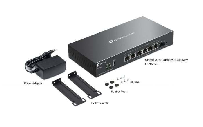 Мультисервісний Маршрутизатор TP-LINK ER707-M2, 1x2.5GE LAN, 1x2.5GE WAN/LAN, 4xGE LAN, 1xSFP WAN/LAN 1xUSB