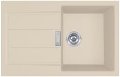 Мийка кухонна Franke Sirius 2 тектонайт, прямокут., з крилом, 780х500х200мм, чаша - 1, врізна, бежевий
