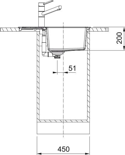 Мийка кухонна Franke Sirius 2 тектонайт, прямокут., з крилом, 620х500х200мм, чаша - 1, врізна, бежевий