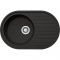 Мийка кухонна Franke RONDA фраграніт, овал, з крилом, 770х500х205мм, чаша - 1, врізна, онікс