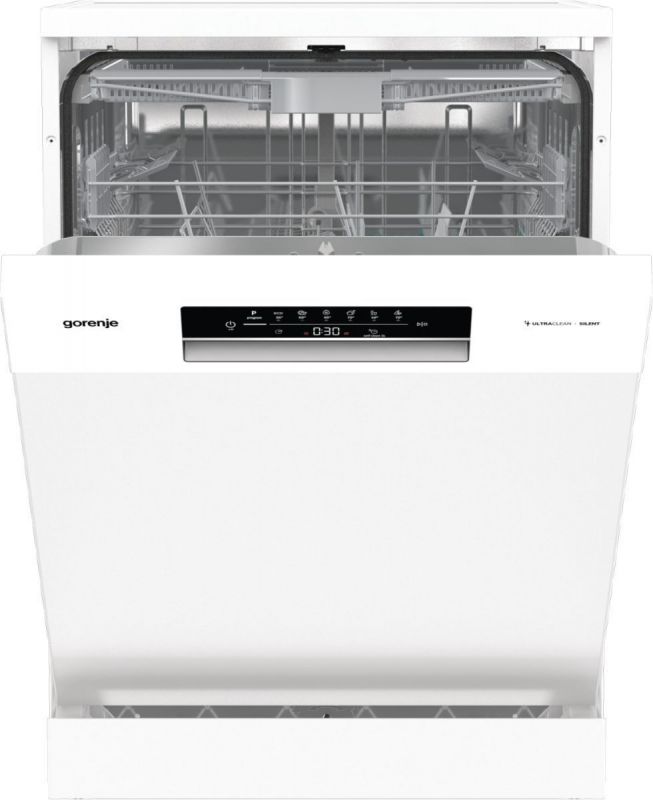Посудомийна машина Gorenje, 16компл., A+++, 60см, дисплей, 3 кошика, AquaStop, білий