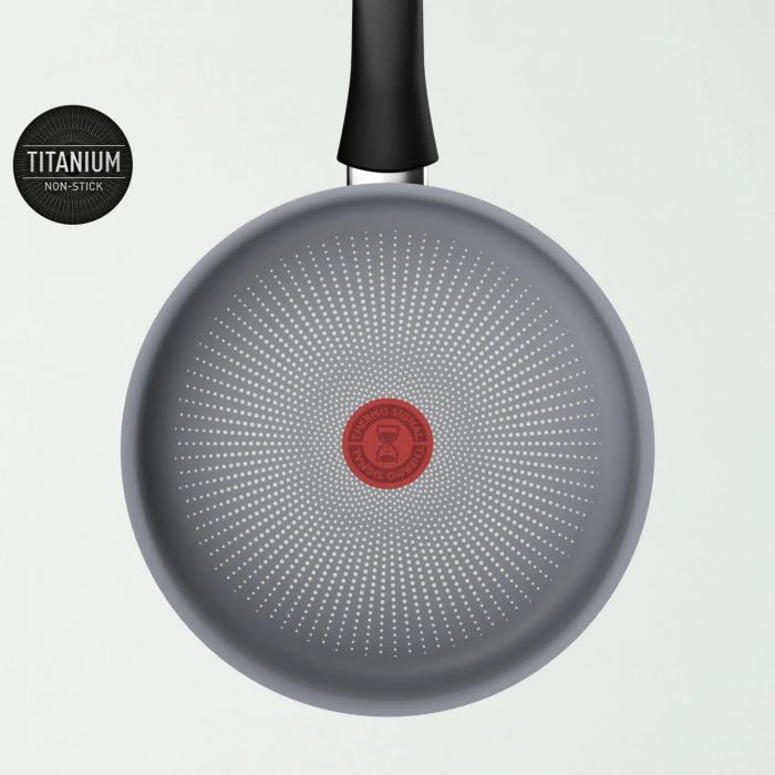 Сотейник Tefal Halo, 24см, з кришкою, алюміній, бакеліт, скло, сірий