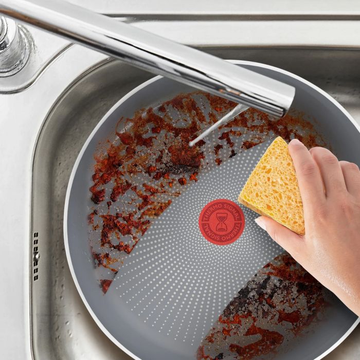 Сотейник Tefal Halo, 24см, з кришкою, алюміній, бакеліт, скло, сірий