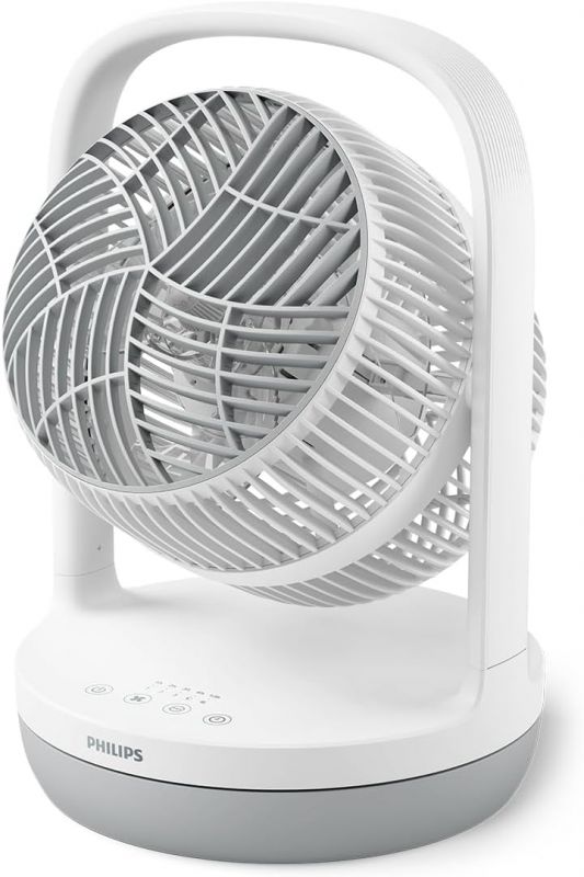 Вентилятор Philips настільний Series 2000, 22см, 28Вт, таймер, поворот 180, білий