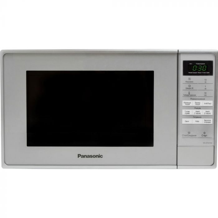 Мікрохвильова піч Panasonic, 20л, електр.управл., 800Вт, дисплей, сріблястий