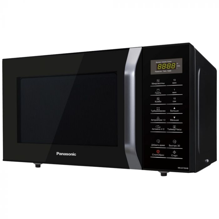Мікрохвильова піч Panasonic, 23л, 800Вт, гриль, дисплей, чорний