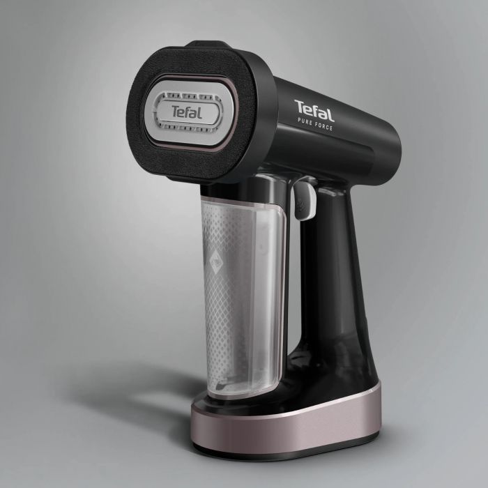 Відпарювач Tefal компактний Pure Force 3в1, 1800Вт, 180мл, постійна пара - 35гр, керам. підошва, чорно-рожевий