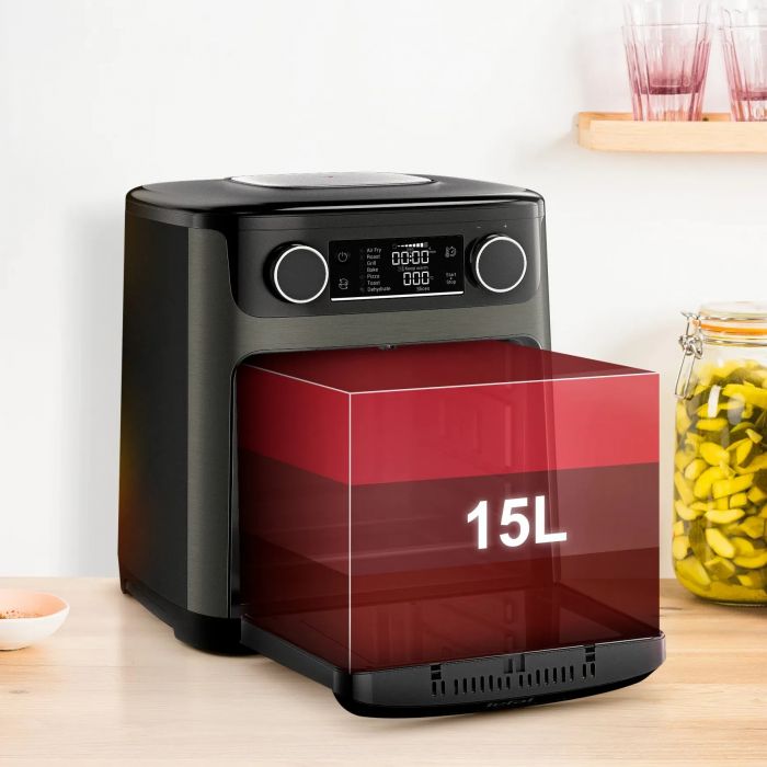 Мультипіч Tefal Easy Fry Multifunctional, 1800Вт, механічне керув., 9 програм, пластик, чорний