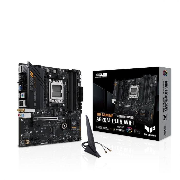 Материнcька плата ASUS A620M-F GAMING WIFI sAM5 A620 4xDDR5 HDMI DP Wi-Fi BT mATX