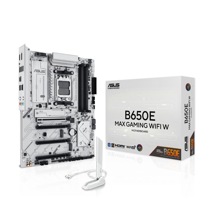 Материнcька плата ASUS B650E MAX GAMING WIFI W sAM5 B650 4xDDR5 M.2 HDMI DP WiFi BT ATX
