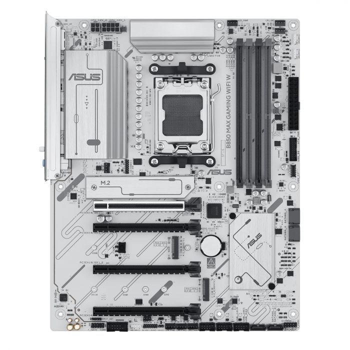 Материнcька плата ASUS B850 MAX GAMING WIFI W sAM5 B850 4xDDR5 M.2 HDMI DP WiFi BT ATX білий