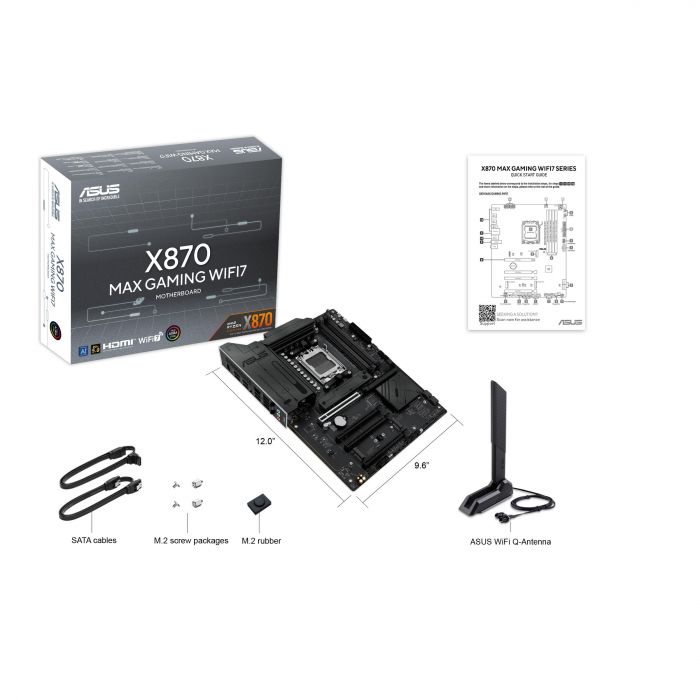 Материнcька плата ASUS X870 MAX GAMING WIFI7 sAM5 X870 4xDDR5 M.2 HDMI USB Type-C WiFi BT ATX