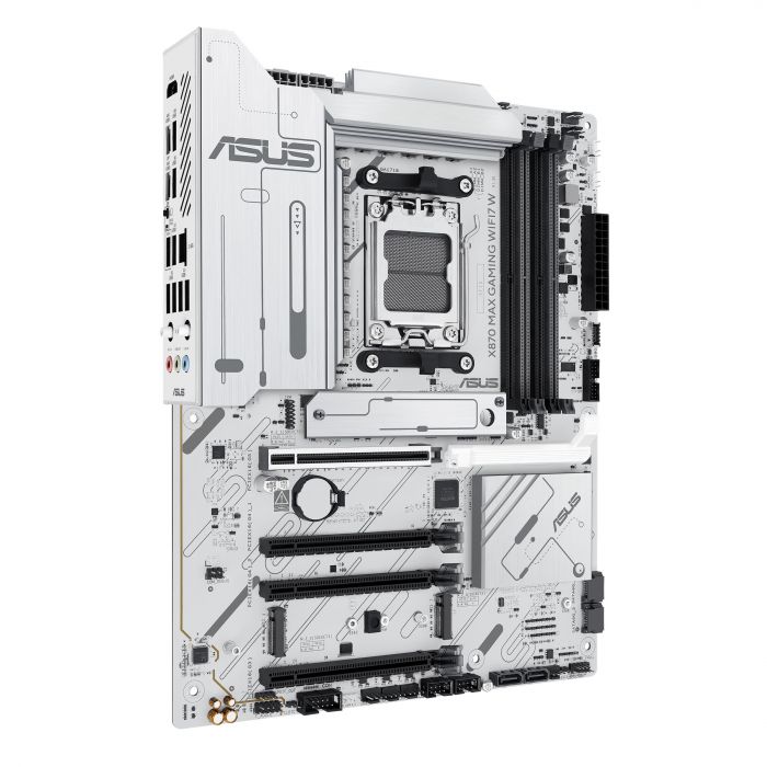 Материнcька плата ASUS X870 MAX GAMING WIFI7 W sAM5 X870 4xDDR5 M.2 HDMI USB Type-C WiFi BT ATX білий