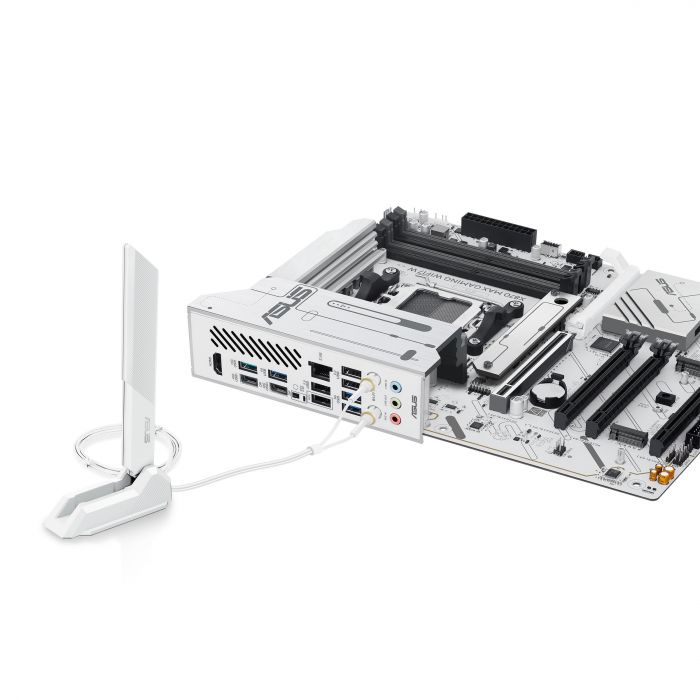 Материнcька плата ASUS X870 MAX GAMING WIFI7 W sAM5 X870 4xDDR5 M.2 HDMI USB Type-C WiFi BT ATX білий