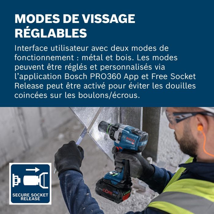 Гайковерт ударний Bosch GDS 18V-750C 18В до 3000об·хв 270/380/750Нм квадрат 1/2" 1.7кг без АКБ та ЗП