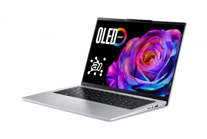 Ноутбук Acer Swift Go 14 SFG14-74 14" WUXGA OLED, Intel U7-255H, 16GB, F1TB, UMA, Win11, сріблястий