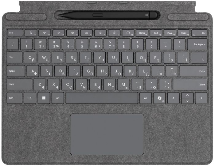 Клавіатура для планшета Surface Pro 8 - 11, Pro X зі стілусом, UKR/ENG, платинова